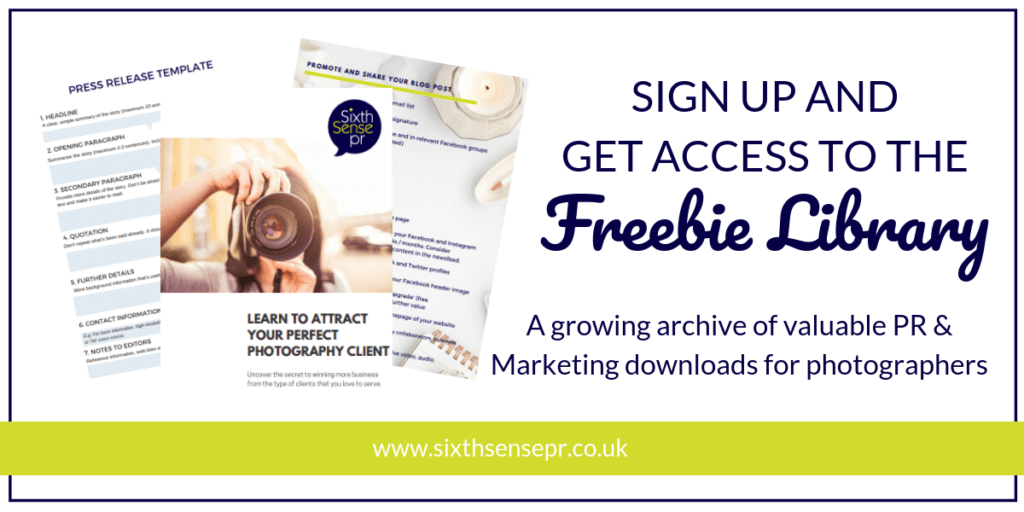 Free PR & Marketing downloads for photographers