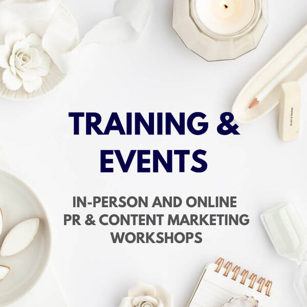 PR and content marketing training services for photographers