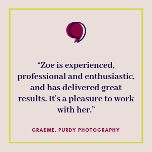 Testimonial from Graeme Purdy Photography