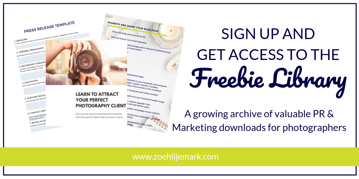 Sign up to the Freebie Library 